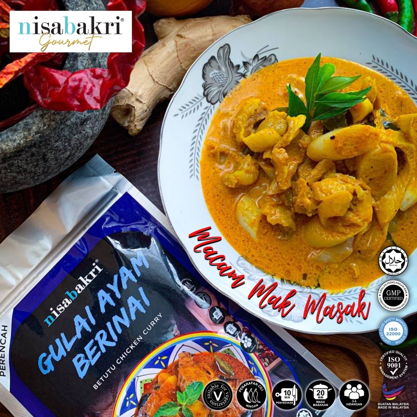 Nisa Bakri Set Siti Ramadhan Spezial (150g x 3 Packungen)